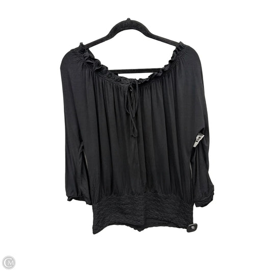 Top Long Sleeve By White House Black Market In Black, Size: L