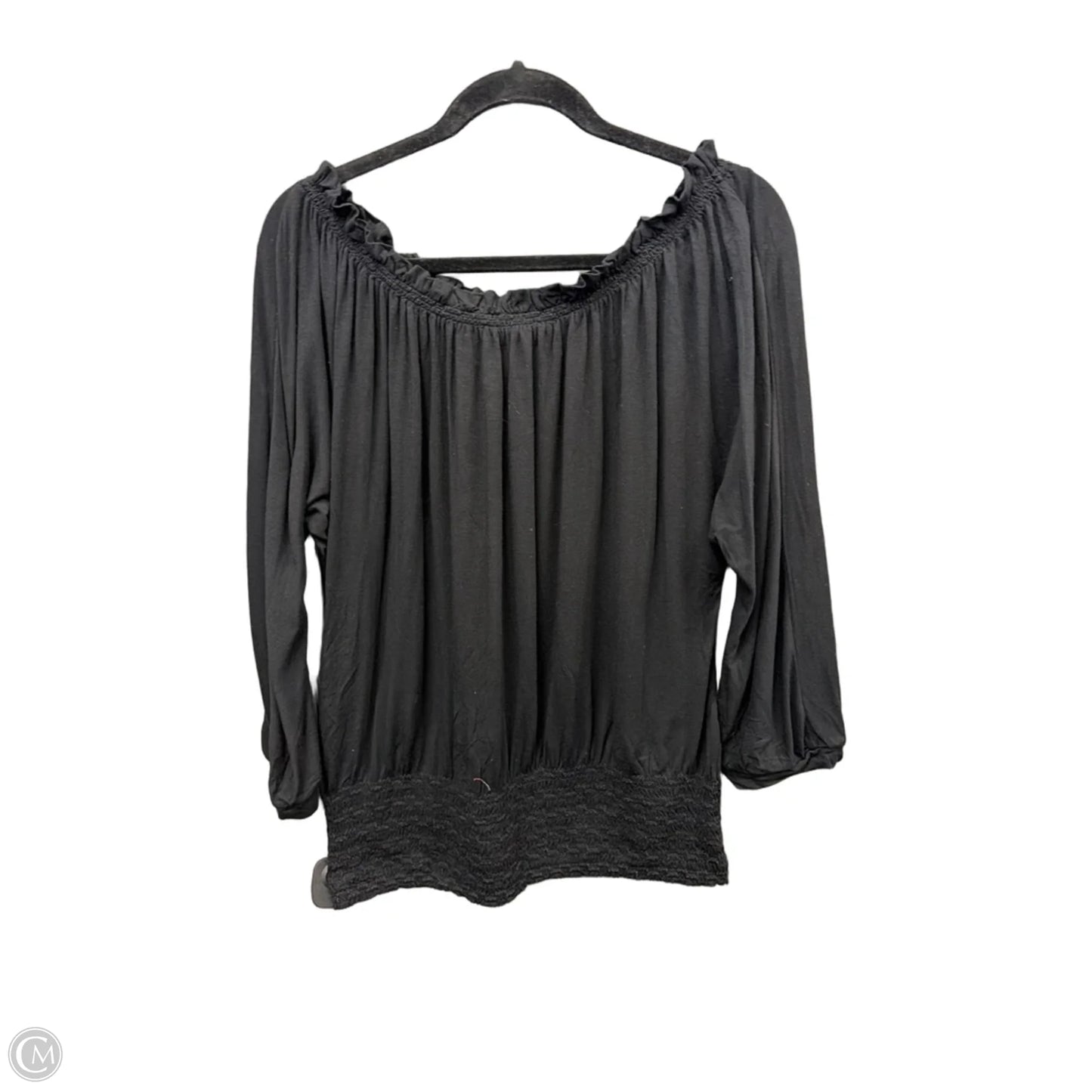 Top Long Sleeve By White House Black Market In Black, Size: L