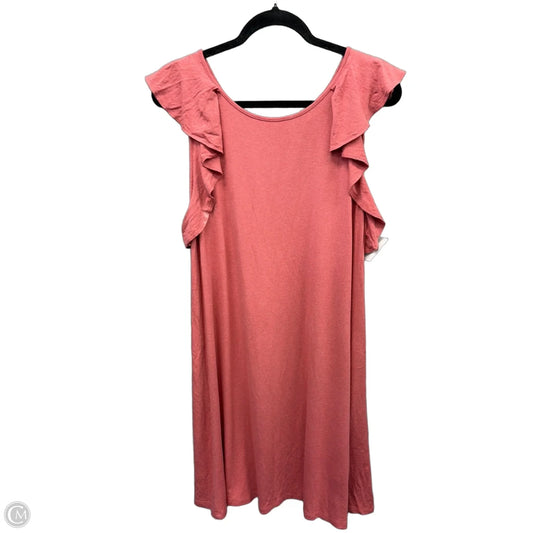 Dress Casual Midi By Loft In Pink, Size: Xl