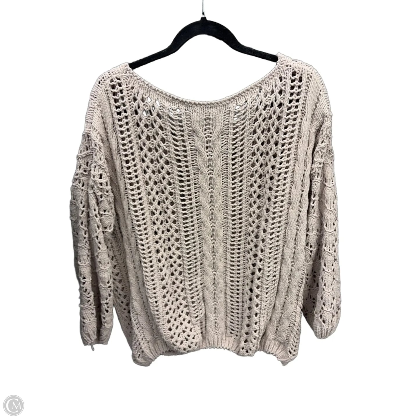 Sweater By Miracle In Tan, Size: S