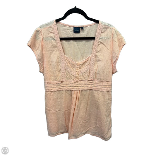 Top Short Sleeve By Sonoma In Coral, Size: Xl