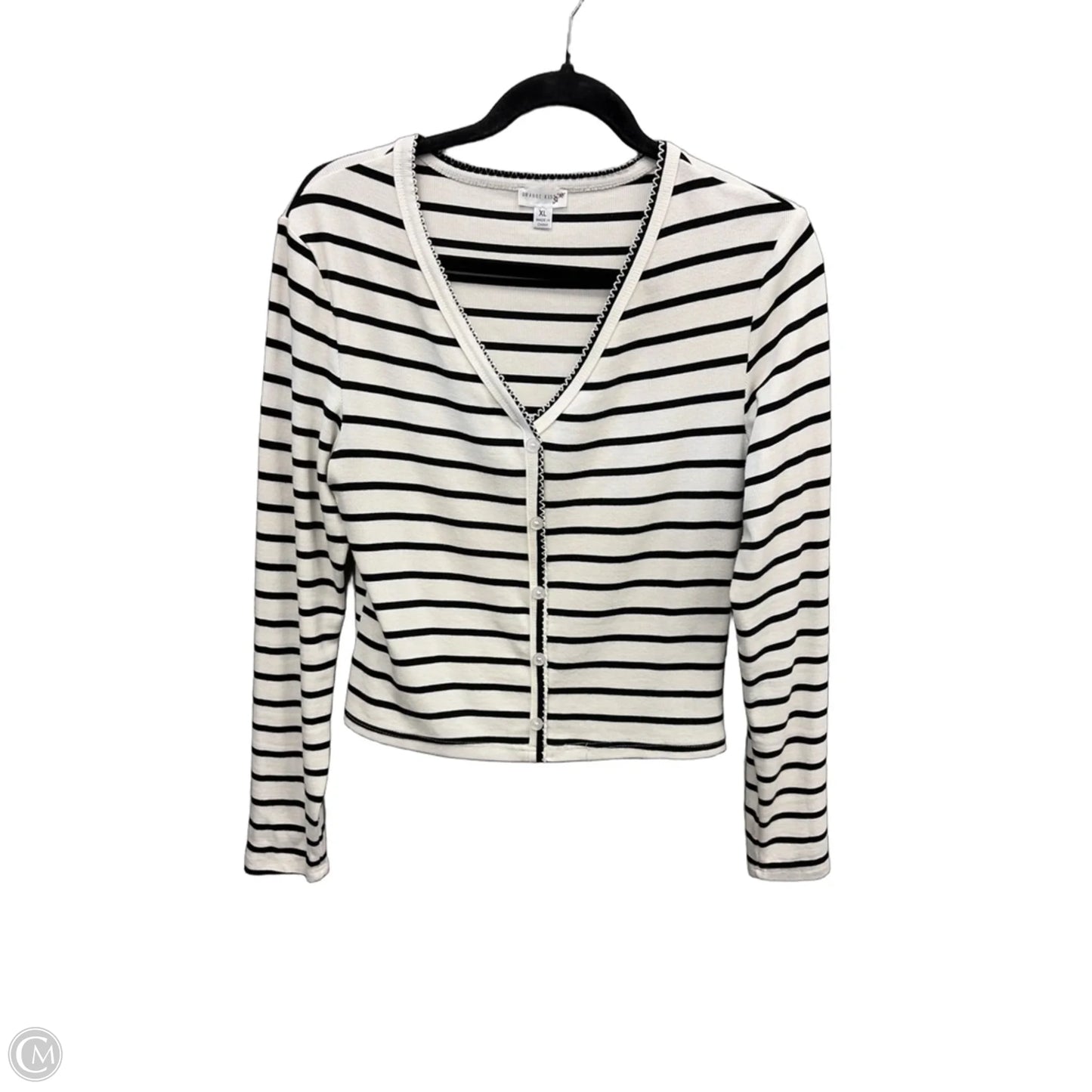 Top Long Sleeve By Clothes Mentor In Striped Pattern, Size: Xl