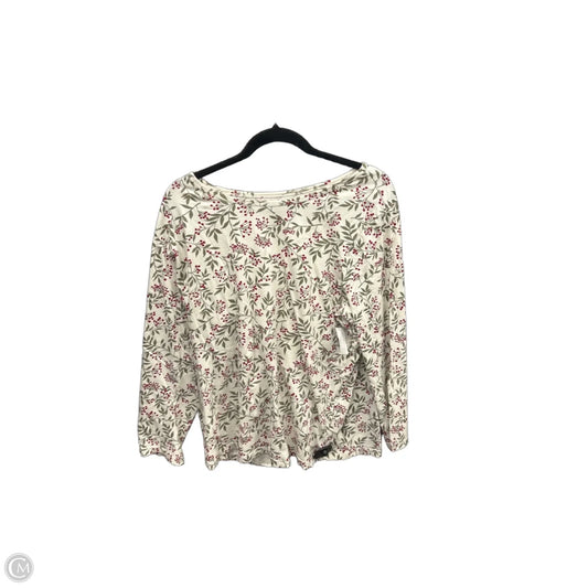 Top Long Sleeve By Woman Within In Cream, Size: 1x