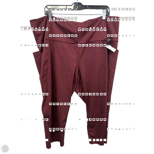 Athletic Capris By Xersion In Red, Size: 3x