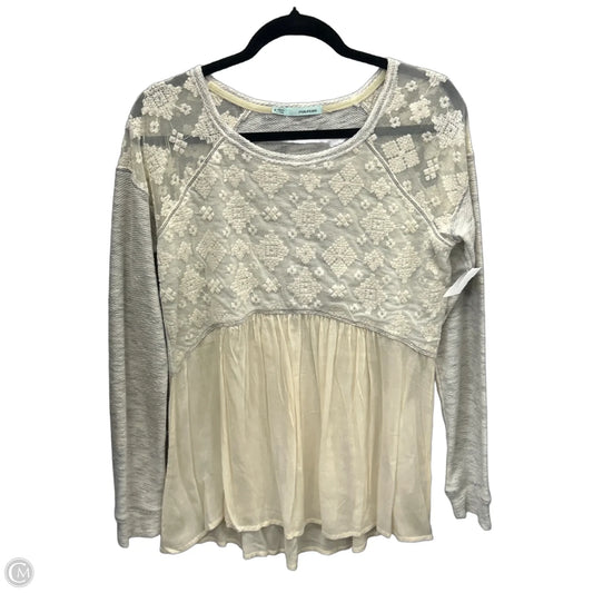 Top Long Sleeve By Maurices In Cream, Size: M
