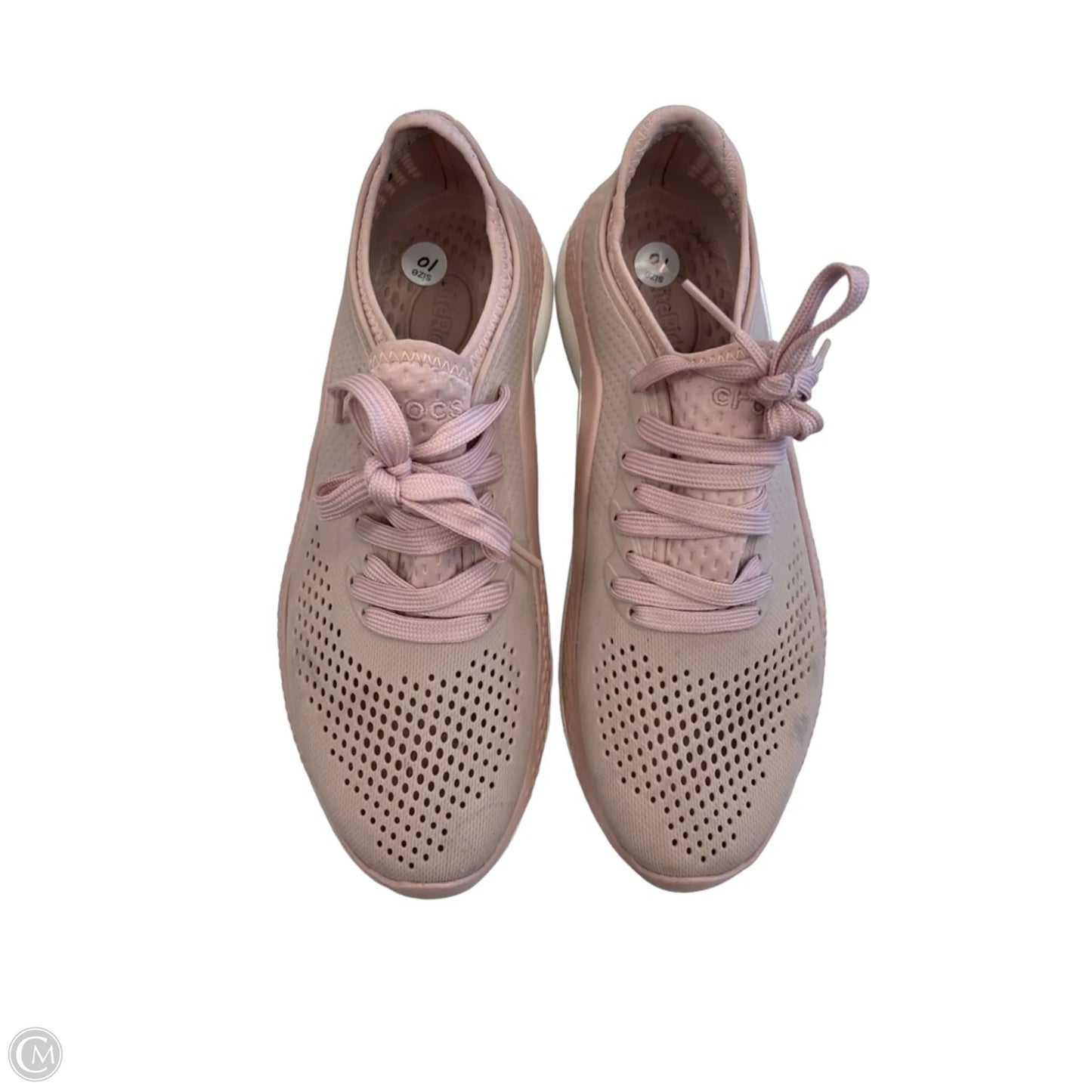 Shoes Athletic By Crocs In Pink, Size: 10