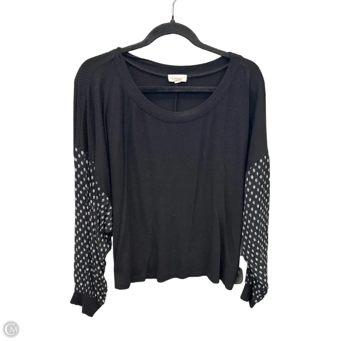 Top Long Sleeve By Clothes Mentor In Black, Size: L