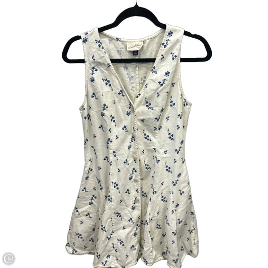 Dress Casual Midi By Universal Thread In Blue & Cream, Size: M