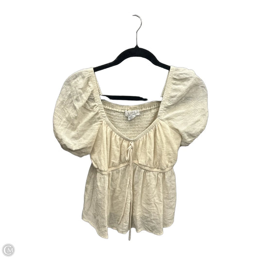 Top Short Sleeve By Life In Cream, Size: M