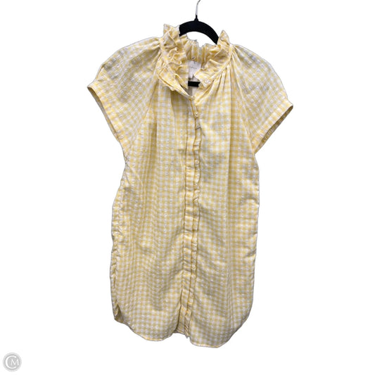 Dress Casual Midi By Clothes Mentor In White & Yellow, Size: S