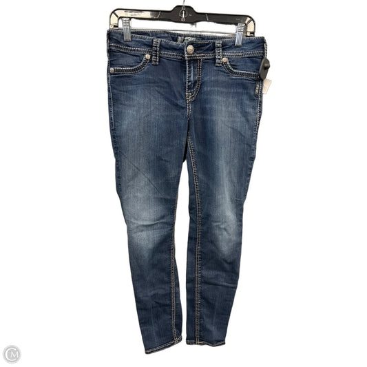 Jeans Skinny By Silver In Blue Denim, Size: 8