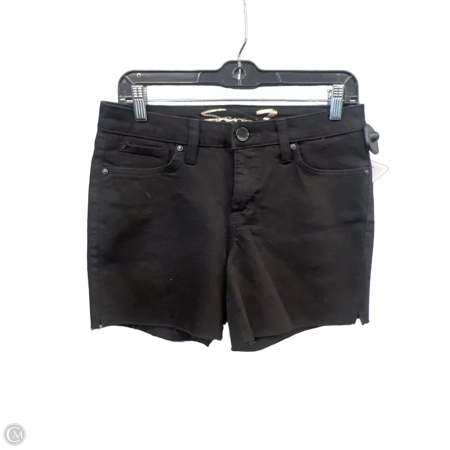 Shorts By Seven 7 In Black Denim, Size: 4