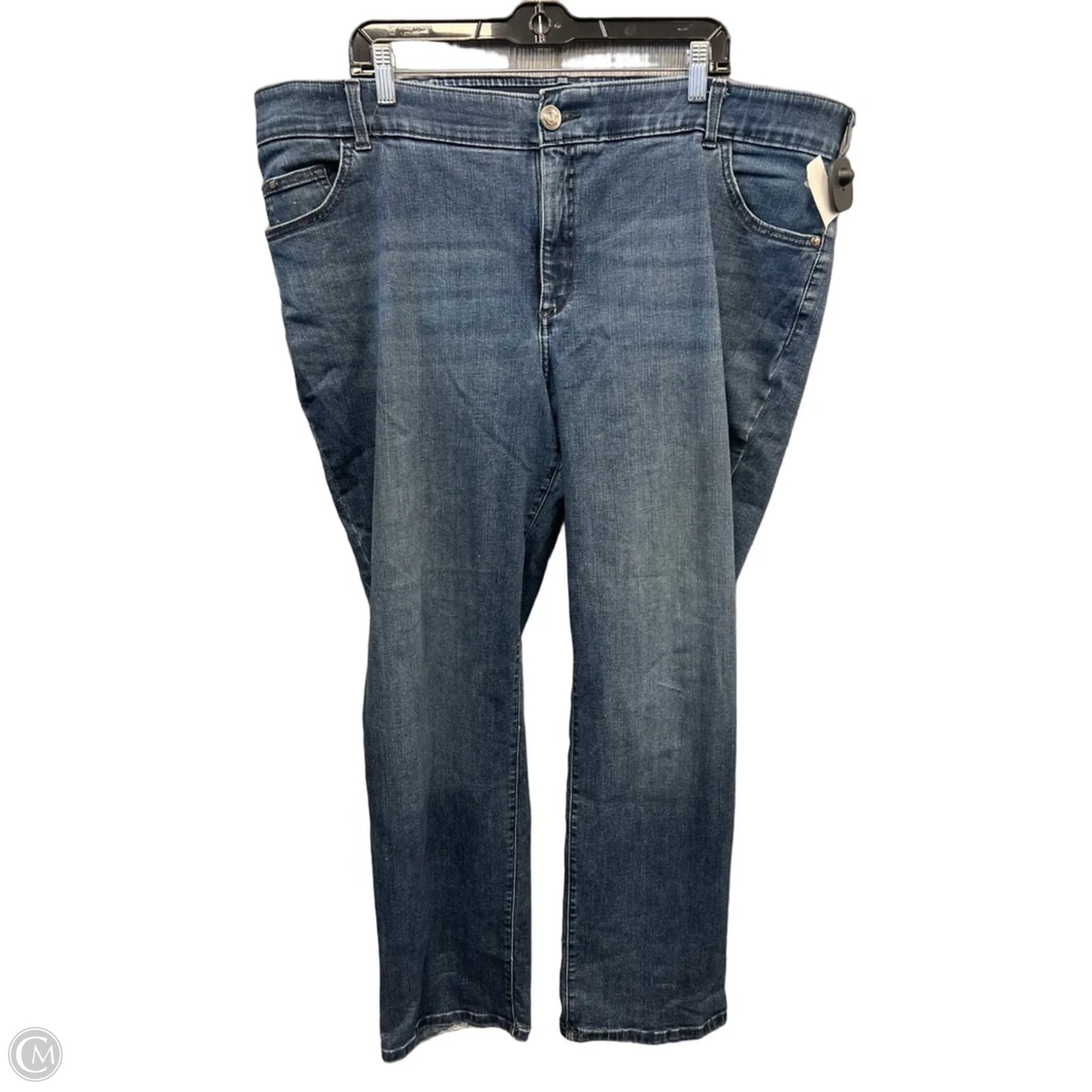 Jeans Straight By Lee In Blue Denim, Size: 22