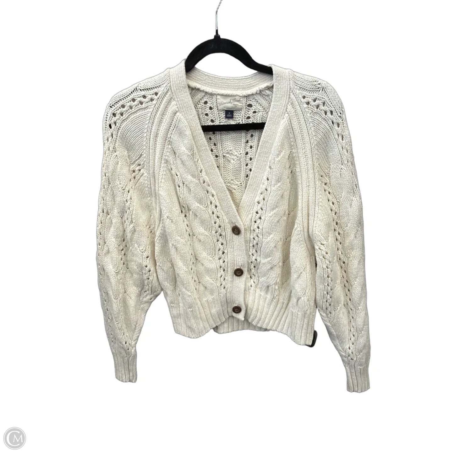 Sweater Cardigan By Universal Thread In Cream, Size: M