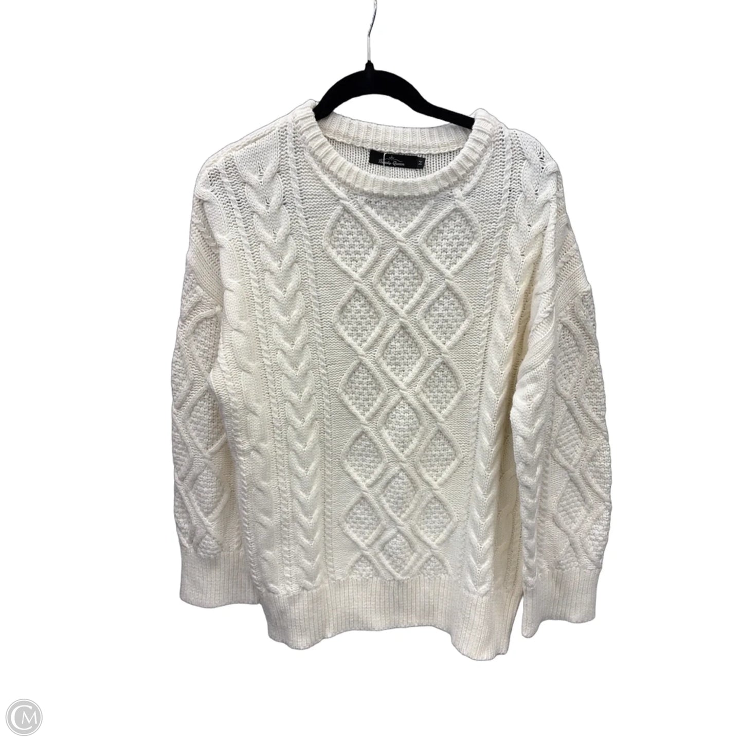 Sweater By Trendy Queen In White, Size: M