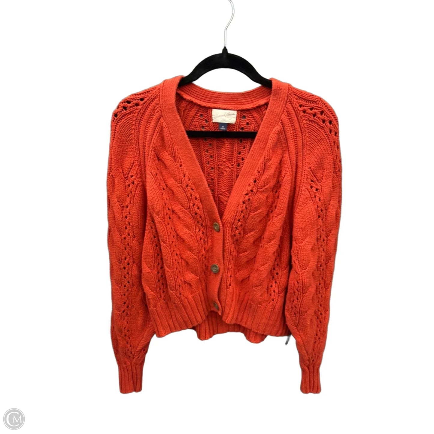 Sweater Cardigan By Universal Thread In Orange, Size: M