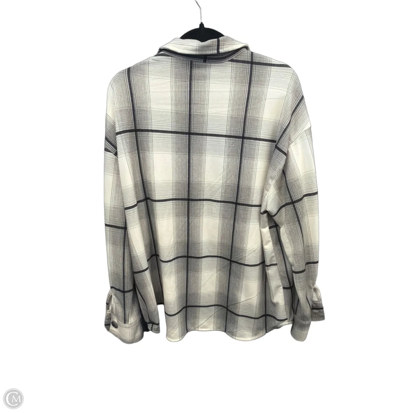 Top Long Sleeve By Eden & Olivia In Plaid Pattern, Size: L