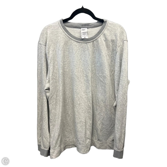 Athletic Top Long Sleeve Crewneck By Nike Apparel In Grey, Size: Xl