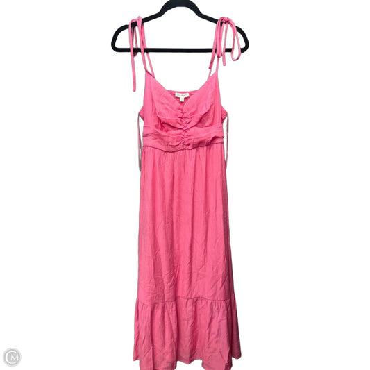 Dress Casual Midi By Blu Pepper In Pink, Size: Xl