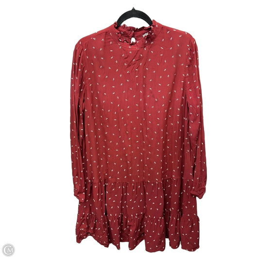 Dress Casual Midi By Loft In Red, Size: M