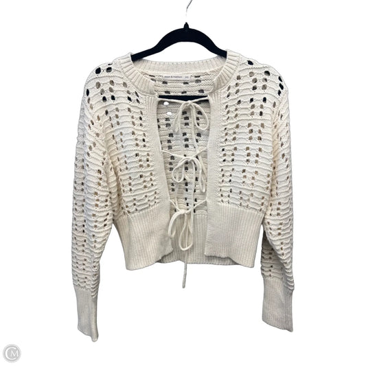 Sweater Cardigan By Moon And Madison In Cream, Size: Xs