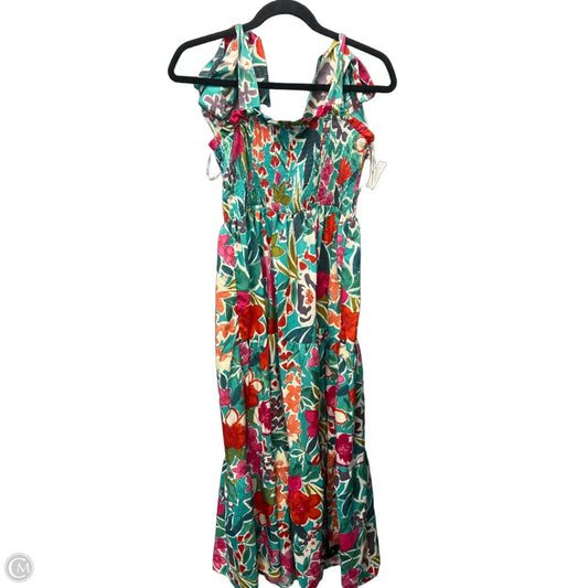 Dress Casual Maxi By Umgee In Green & Pink, Size: M
