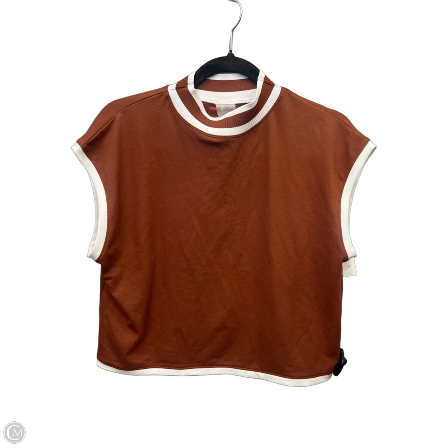 Athletic Tank Top By Calia In Brown & White, Size: M