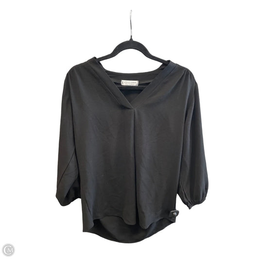 Top Long Sleeve By Jon And Anna In Black, Size: L