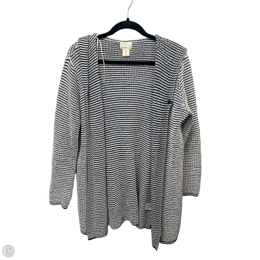 Sweater Cardigan By Nicole By Nicole Miller In Black & White, Size: S