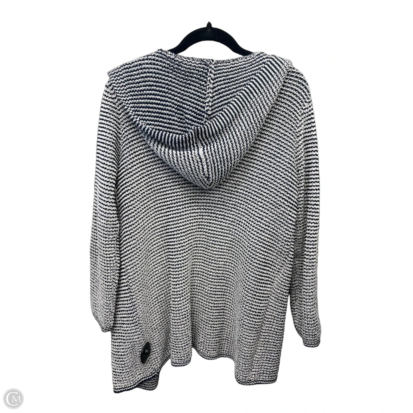 Sweater Cardigan By Nicole By Nicole Miller In Black & White, Size: S