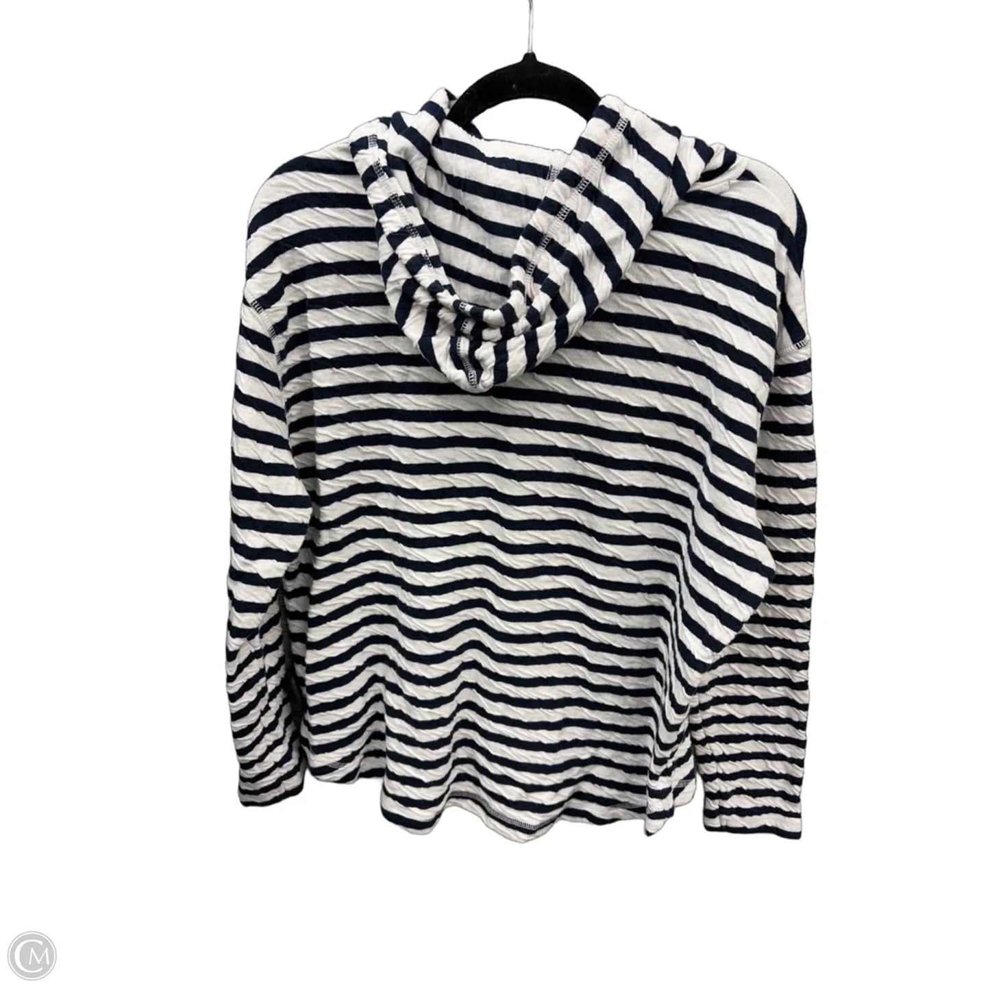 Sweatshirt Hoodie By Eddie Bauer In Striped Pattern, Size: Xl