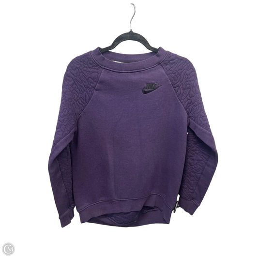 Athletic Sweatshirt Crewneck By Nike Apparel In Purple, Size: S