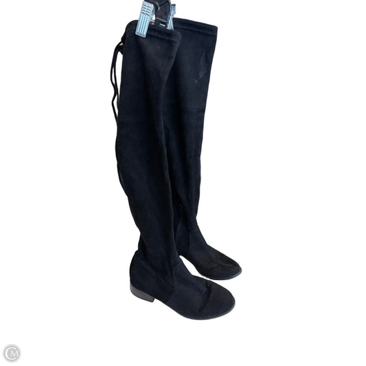 Boots Over-the-knee Flats By Clothes Mentor In Black, Size: 6.5