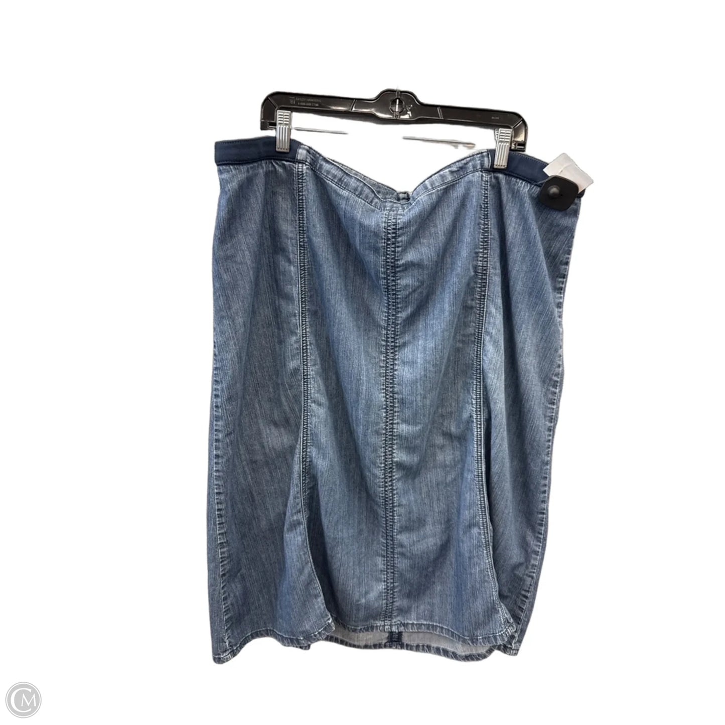 Skirt Midi By Cj Banks In Blue Denim, Size: 22
