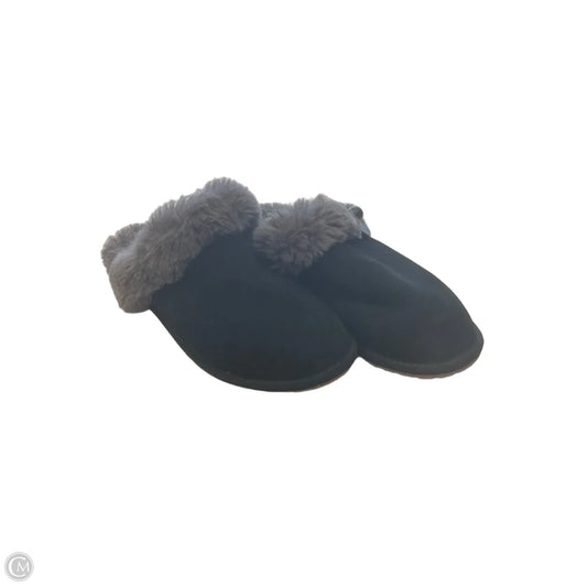 Slippers By Clothes Mentor In Black & Grey, Size: 9