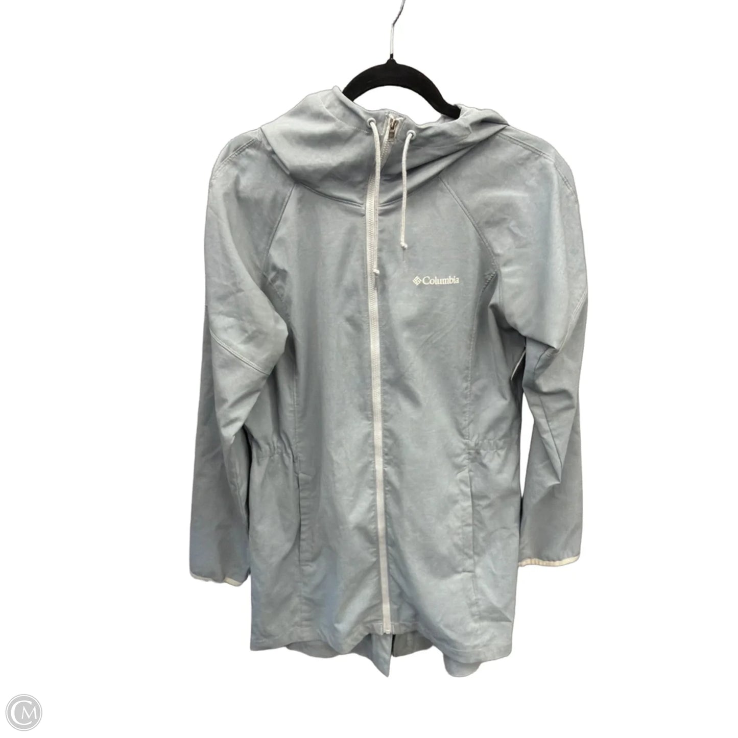 Jacket Windbreaker By Columbia In Blue, Size: M