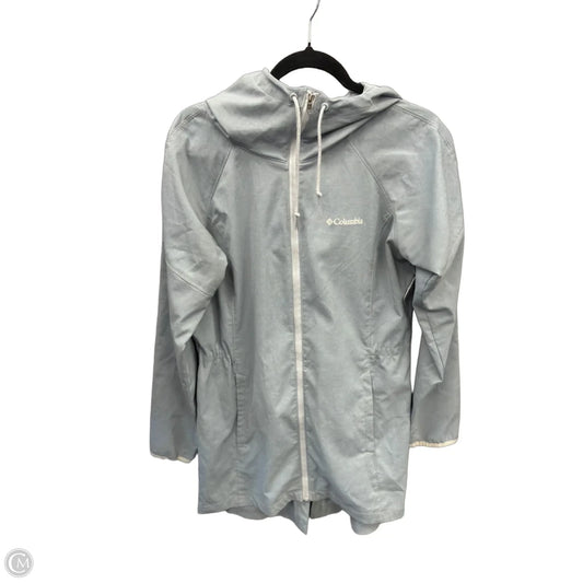 Jacket Windbreaker By Columbia In Blue, Size: M