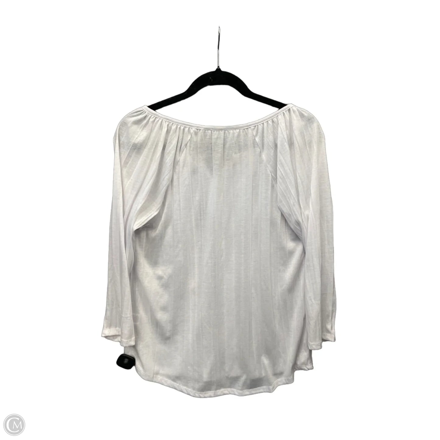 Top Long Sleeve By Jason Maxwell In White, Size: S