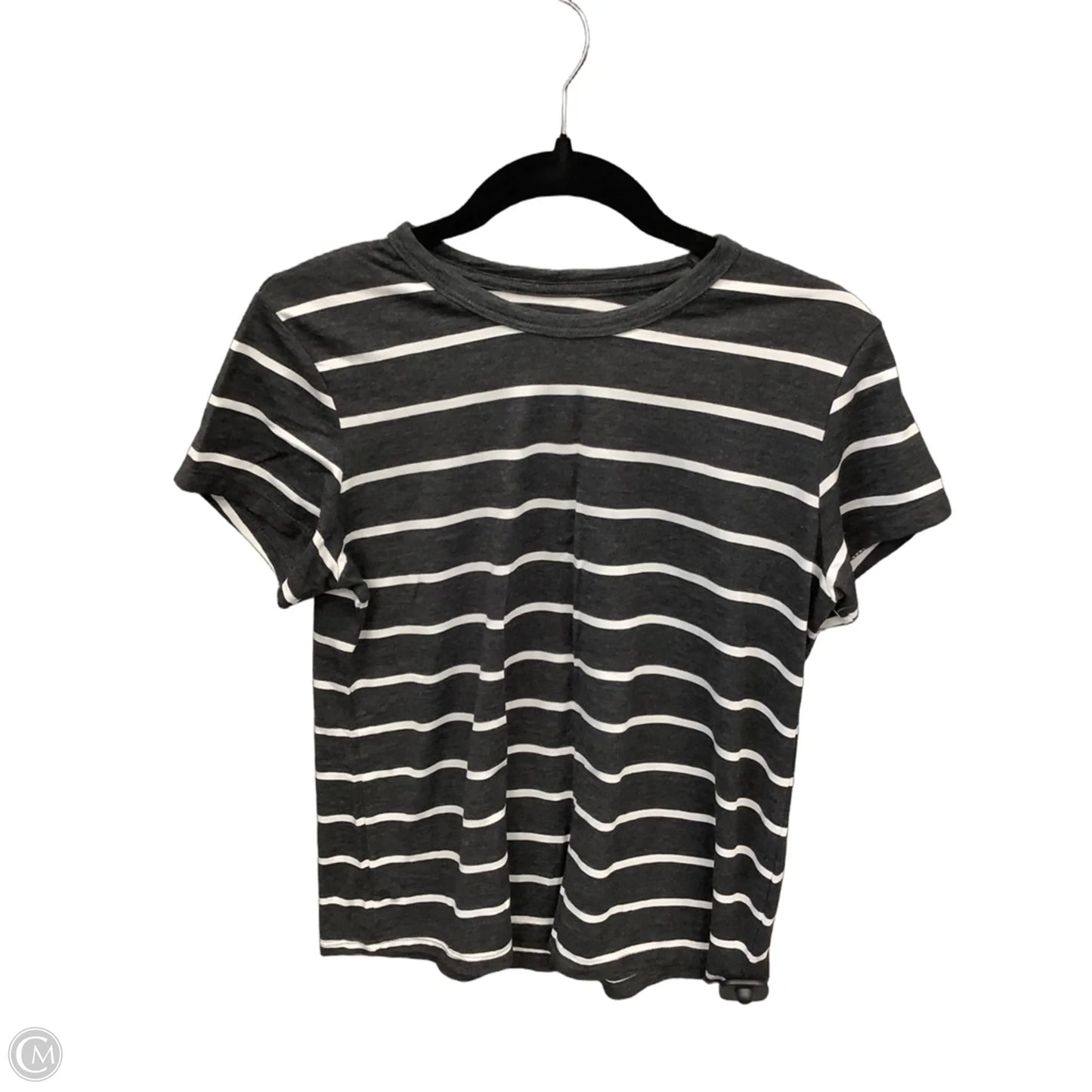 Top Short Sleeve By Time And Tru In Striped Pattern, Size: M