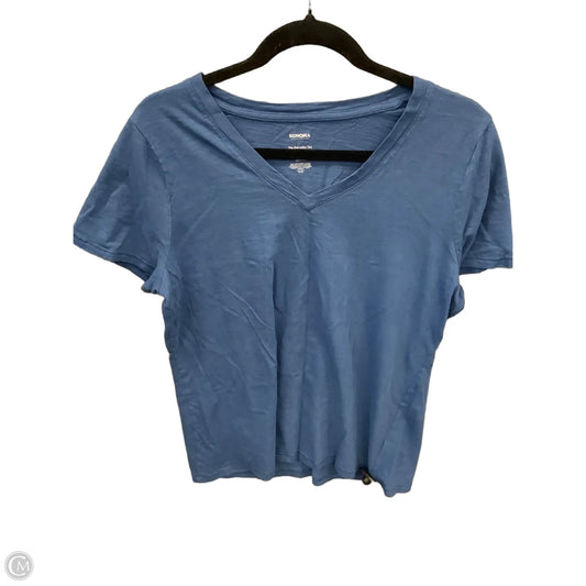 Top Short Sleeve Basic By Sonoma In Blue, Size: M