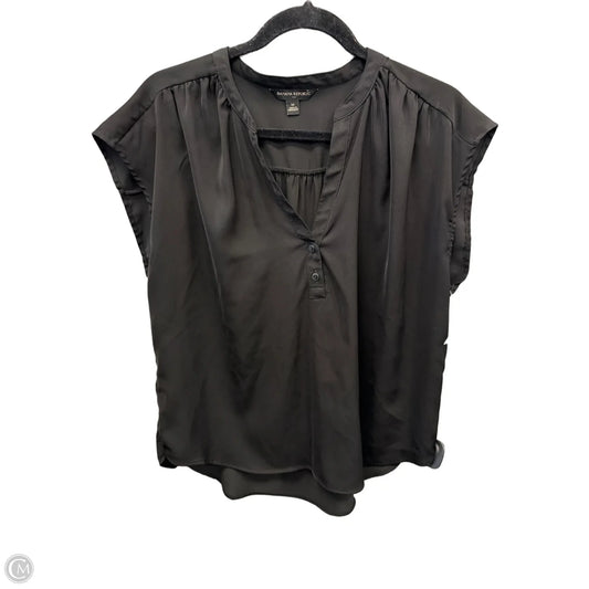 Top Short Sleeve By Banana Republic In Black, Size: M