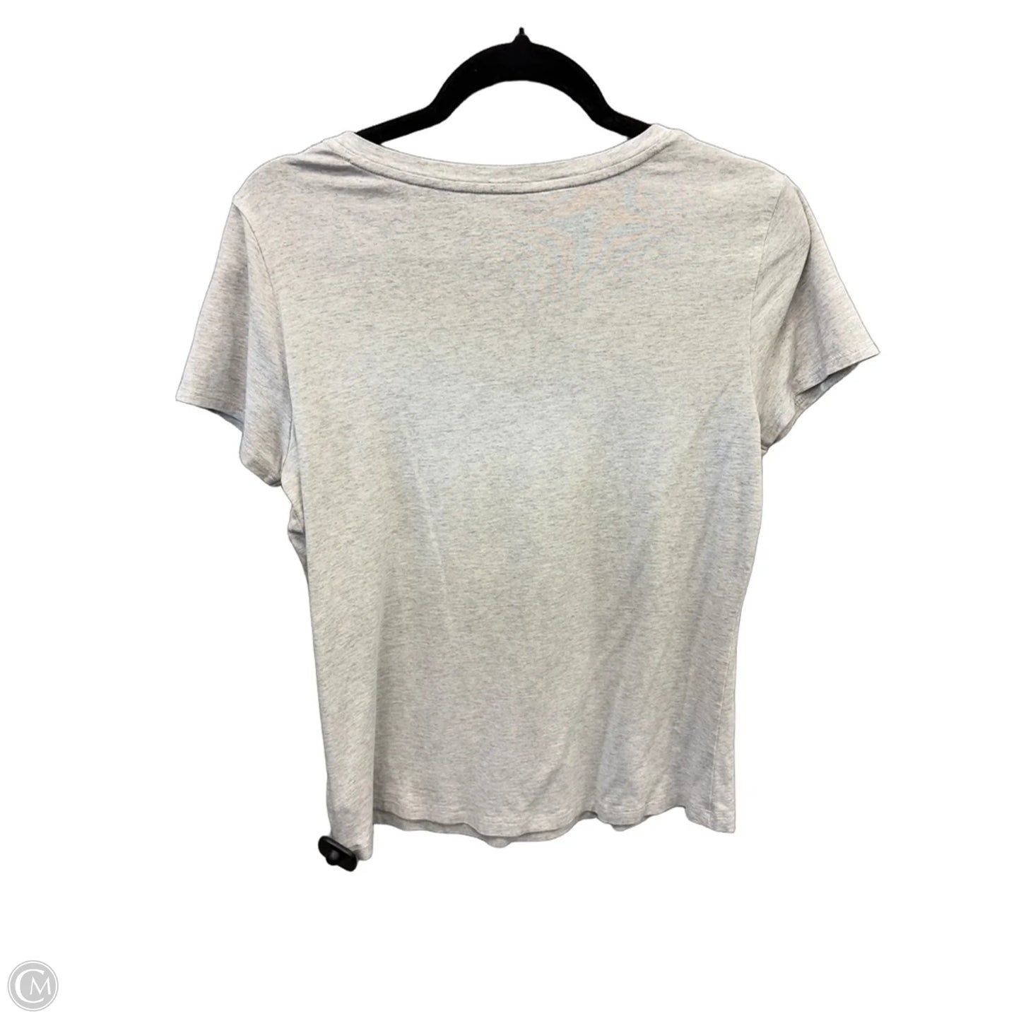 Top Short Sleeve Basic By Tahari In Grey, Size: M