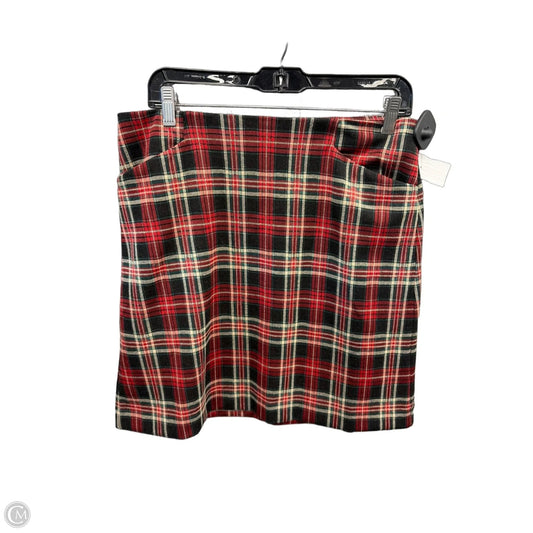Skirt Midi By Loft In Plaid Pattern, Size: 8