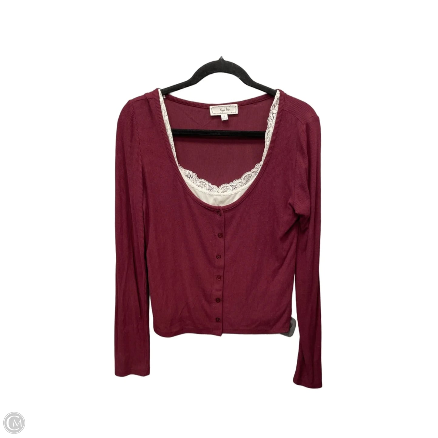 Top Long Sleeve By Hippie Rose In Red, Size: M
