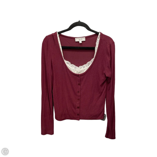 Top Long Sleeve By Hippie Rose In Red, Size: M