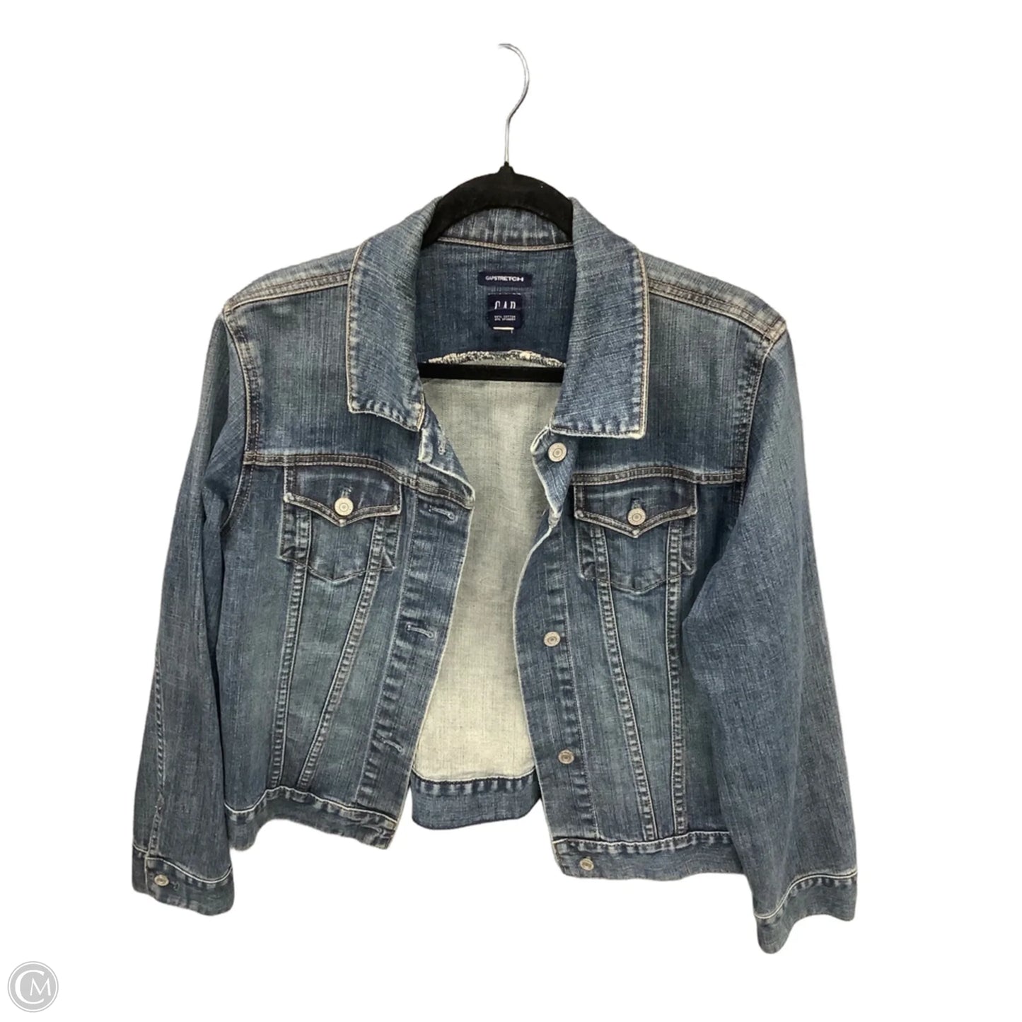 Jacket Denim By Gap In Blue Denim, Size: L