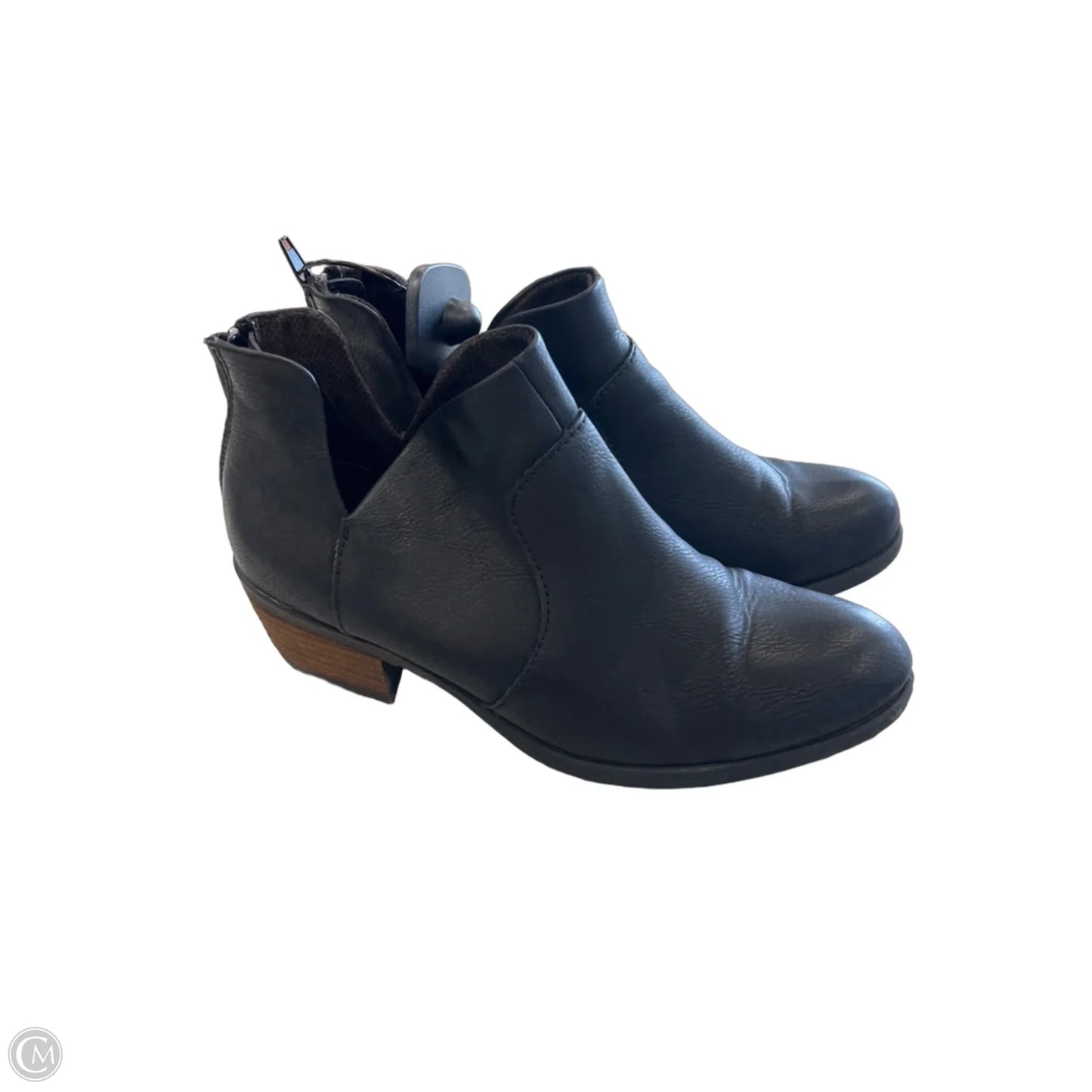 Boots Ankle Heels By Boc In Black & Brown, Size: 6.5