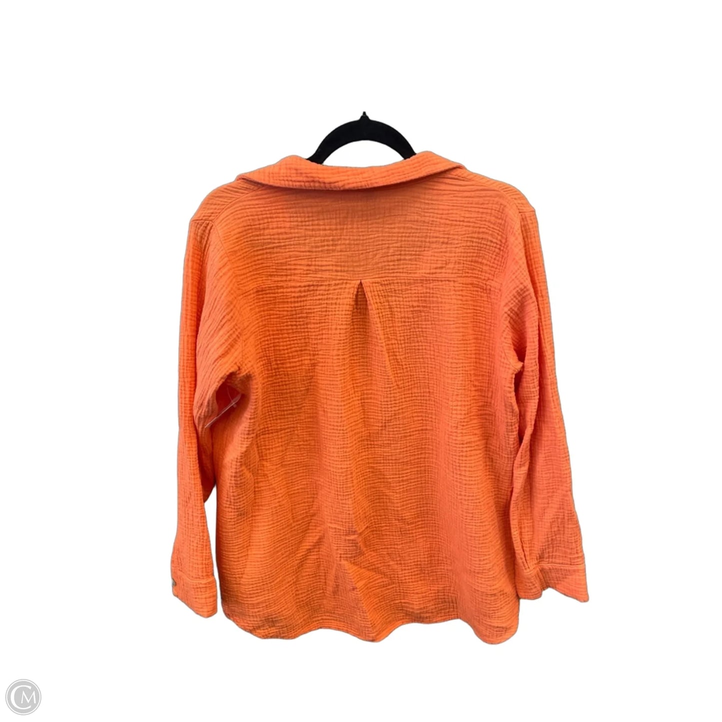 Top Long Sleeve By Venti6 In Orange, Size: S