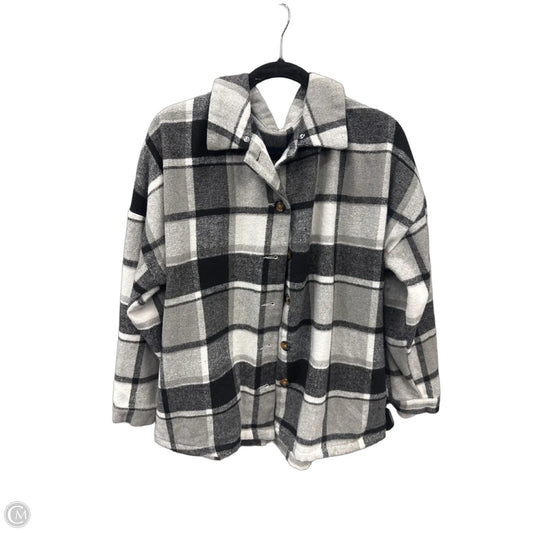 Jacket Shirt By Clothes Mentor In Plaid Pattern, Size: L