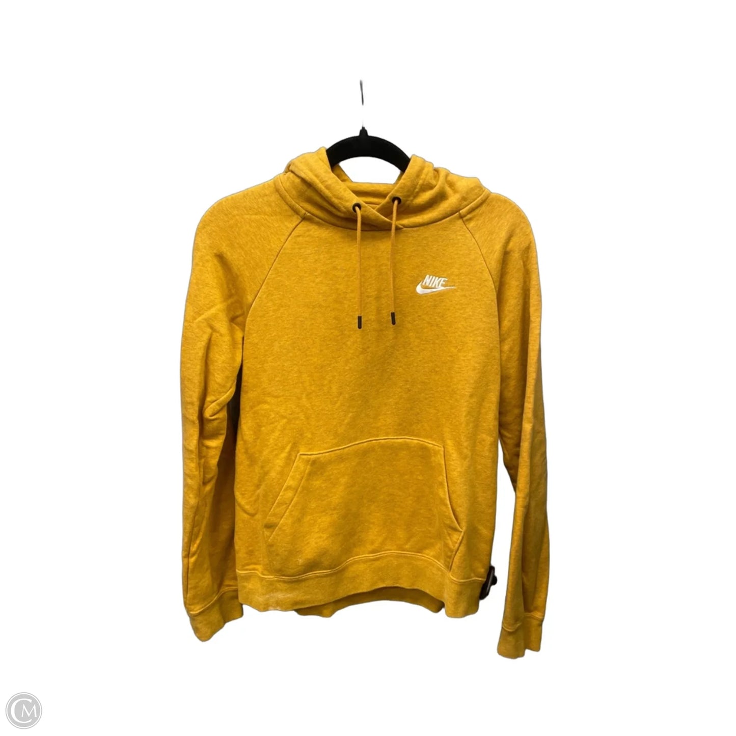Athletic Sweatshirt Hoodie By Nike Apparel In Yellow, Size: S